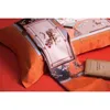 Neues europäisches Luxusbett-Baumwollmode-einfaches Pferd-Art-Bettbezug-Blatt-orange Bettwäsche-Set T200414