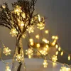 LED Fiocco di neve Luci stringa Neve Fata Ghirlanda Decorazione per l'albero di Natale Capodanno Camera San Valentino Batteria Plug Operated Y201020