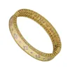 Bangle Trendy Coming Cuff Bangles With Stone Crystal For Women Couple Female Ladies Yellow Gold Color Charm Bracelets