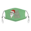 Kerst Designer Masker Zwart Print Mozaïek Santa Claus Xmas Hat Mannen Dames Ademend Herbruikbare Gezichtsmaskers Verstelbare Anti-Dust Party Facemasks