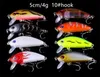 43pcs/lot Fishing Lures Set Mixed 6 Models 43 Clolor Minnow Lure Crank Bait Fishing Baits Bass Tackle 238 X2