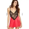 Dames slaapkleding vrouwen sexy lingerie ondergoed diep v lotion hang nek nachthemds erotische sloute kanten kanten huisjurk nachtkleding