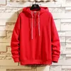 Mens Hoodies Hip Hop Moda Sokak Giyim Erkekler Pullover Sweatshirt Saf Renk Hoodies Sonbahar Üstleri Csual Ter Gömlek Polar Hoodies 201126