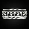 Wedding Rings Vintage Silver Color Skull Mens Ring Touw Knoop Gotisch Skelet Botvinger voor vrouwen Men Mode Motorfiets Biker JE9552957