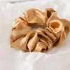 6pcs/مجموعة من الحرير الساتان الحرير الصلب scrunchies مرنة الشعر عصابات النساء نساء نساء الشعر ملحقات الشعر الحصان روابط R كبيرة الحجم الجودة