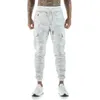 GODIKEU Zomer Heren Cargobroek Camo Winter Casual Witte Camouflage Fitness Sport Trainingsbroek