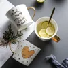 Tazze 1pc Tazza in ceramica Placcatura in oro Plating Dono Lover Mattina Latte Caffè Tè Colazione Coppa creativa Coppa