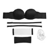 YBCG Push Up Bras for Women Thick Paddded Non-slip Underwear Strapless Multiway Bra Transparent Clear Straps Backless Brassiere 211217