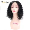 14inch Kinky Curly T Part Lace Wigs Short Afro Kinky Curly Wig Brown Synthetic T-Part Bobo Wig for Black Woman By Yaki Beautyfactory direct