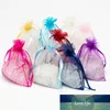 50pcs sacchetti di gioielli con coulisse sacchetti per imballaggio di gioielli regalo di nozze s 7x9/9x12/10x15/11x16/13x18cm organza colorata