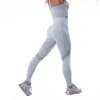 CHRLEISURE Évider Leggings Femmes Taille Haute Sans Couture Patchwork Fitness Pantalon Push Up Respirant Maigre Gym 211215
