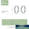 Bamoer Ear Hoops 925スターリングシルバー高級フープイヤリング女性のウェディングエンゲージメントジュエリーギフトアクセサリーBSE300工場価格専門家設計品質
