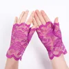 Femmes printemps été Protection solaire mitaines gants conduite en plein air mince UV-preuve solaire dame Sexy maille Floral dentelle gants Y0827