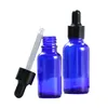 Promotion Price Glass Clear Blue Amber 30ml Dropper Bottles 1 OZ Essential Oil Empty Bottles With Black Caps For Cosmetic Containers DH2023