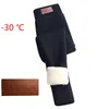 Zimowe futro -30 Lamb Cashmere Jogger Velvet High Waist Plus Size Spodnie Ciepłe bawełniane spodnie 210531