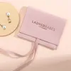 100st Personliga Smycken Förpackning Påsar Tryckt Mikrofiber Lope Pink Smycken Förpackning Visa Presentkukväska 210724