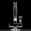 Freezable Coil Recycler Bong Percolater 흡연 유리 물 파이프 Oil Rigs Heady water Bongs With 18mm banger 12.2 인치