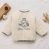 GOOPORSON WINTER Kleding voor meisjes Leuke warme fleece kleine kinderen jas jas cartoon bear brief borduurwerk kids cardigan top 210715