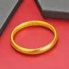 Genuine18k Gold Plated Women039s Bracelet Zhou Family Scrub Heritage Ancient Heart Sutra Men039s Bangle Chinese Traditional9629122