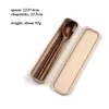 Wooden Chopsticks Spoons Knife Set Portable Dinnerware Set With Packing Box For Travel Camping RRA11552