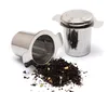 Finança de malha de malha coador de coador de chá e filtros de café Reutilizável aço inoxidável chá-infusers cesta com 2 alças RRA11737