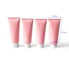 100 г пустого косметического контейнера 100 мл матовой розовой пластиковой бутылочной лосьон для рук алоэ алоэ крем -упаковка сжатия трубки мороз 2324