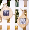 Sublimação Decorações de Madeira Quadro Branco Pingente DIY Foto Pingente de Madeira Photo Frame Presentes de Natal Enfeites De árvore