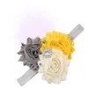 Fiori di chiffon fatti a mano alla moda Fascia per capelli elastica per bambini Piuma carina Fascia per capelli floreale Accessori per capelli dolci Puntelli per foto