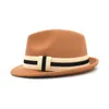 Широкие шляпы Brim Hates Wheren Hop Hat Lady's Lady's Curely-Up Cowboy Jazz осенью и зимой английский почувствовал мужскую фадиру за женщину