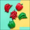 Fridge Magnets Home Décor & Garden 3D Simation Vegetable Fruit Mes Post Pepper Mushroom Magnet Decoration Tomato Onion Refrigerator Stickers