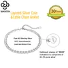 Rinntin Fashion Coin Cable Double Layered für Damen 925 Sterling Silber Sommer Strand Fußkette Fußkettchen Schmuck SA15