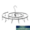 Non-magnetic Stainless Steel Laundry Drying Rack With Clips Clothespins Spiral Clothes Hanger For Socks Towel Underwear Hangers & Racks Factory price expert design