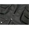 Multipocketfock Classic Tactical Coloat Machone Maleless Descarregando casaco sólido Vest fotógrafo de colete masculino 201120