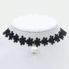 Flower Lace Choker Necklaces for Women Velvet Ribbon Collar Torques Neckband with Pearl Bell Sea star Pendants Chokers Mix Order Fashion Jewelry Wholesale