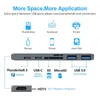 Multifunctional 7 IN 2 USB-C Hub 2xUSB3.0 HDTV SD TF Reader TYPE-C PD Charging for MacBook Tablet