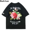 Floral Gedrukt Streetwear Men Dames T-shirt Korte Mouw Zomer Aankomst Heren Tshirts 210603