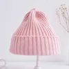 Bebê inverno chapéus quentes de malha beanie 6 meses a 5 anos cor sólida elástica crianças impermeável boné moda meninas meninos boné