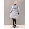 Cappotto parka autunno inverno donna M-3XL plus size rosa bianco sciolto lungo top giacca 19 coreano con cappuccio abbigliamento sottile calore LR566 210531