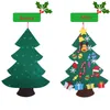 Christmas Decorations LED Kids DIY Felt Tree Decoration For Home Navidad 2022 Year Gifts Ornaments Santa Claus Xmas