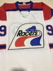 Personalizado Men's 1978 Retro Retro Gretzky Indianapolis Racers Ausiças Branco Hóquei Jersey Qualquer Nome Número Costurado S-4XL