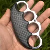 Kelepçe kaymaz Metal Dört Parmak Tiger Knuckle toz bezi Kendini savunma EDC Bilezik Aracı