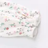 Vlinder baby meisje kleding meisje rompertjes lente herfst pasgeboren kleding puur katoen bloem afdrukken rompertjes baby rompertjes 6 m ~ 24m 210317