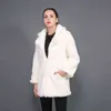 Autumn Faux Fur Leather Jacket Womens Long Sleeve Warm Fur Leather Coat Women Jackets Winter Thicken Black 211213