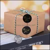 Gift Event Party Festive Supplies Home Gardengift Wrap Product 500/PCs Obrigado, com estampa de m￣o auto-adesiva de natal.