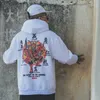 Erkek Hoodies Sweatshirts Moda Boys Cool Hip Hop Japon Günlük Sokak Giyim Kadınları Gevşek Kazak Harajuku Şeytan Hoodie Erkek 220929