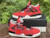 2021 Authentic 4 4s Toro 308497-603 Fire Red Black Cement Grey Shoes Womens Mens Sports Sneakers Outdoor With Original box