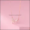 Chaines Pendants JewelryChains Solid 925 Sterling Sier Collier For Women Teen Girls Zircon Star Bowknot Mignon Colliers de tour de cou d￩licats doux