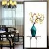 Window Stickers Decorative Windows Film Privacy Beautiful Vase Stained Glass No Glue Static Cling Frosted Tint 60