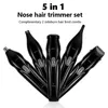 5 W 1 Elektryczny Zestaw Opieki Remover Mężczyźni Brwi Broda Trymer Razor Nose Ear Facial Hair Clipper Akumulator