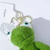 Nieuwe Animal Sleutelhangers Cartoon Leuke Pluche Groene Kikker Sleutelhangers Bell Key Rings Tas Hanger Sieraden G1019